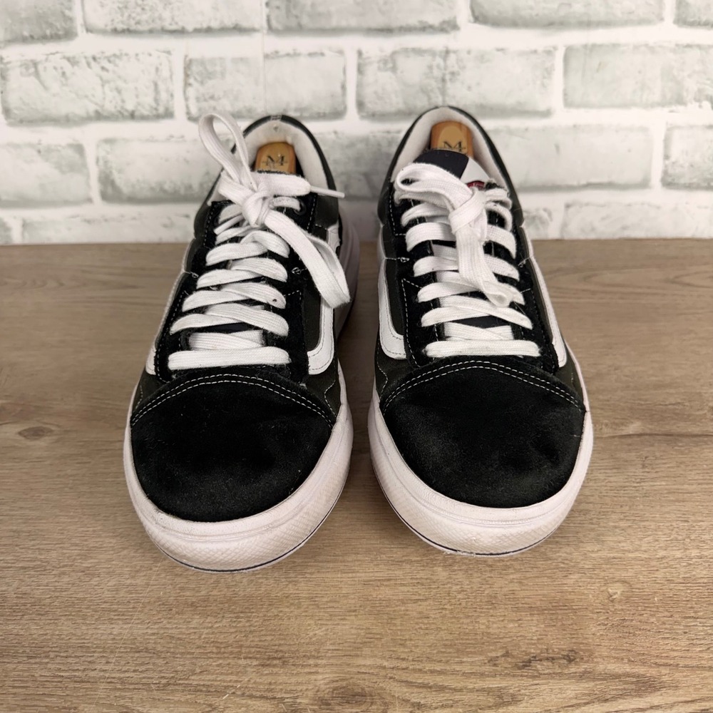 Vans Old Skool Overt CC Suede Canvas Black White Mens 10.5 - Picture 5 of 9